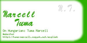 marcell tuma business card